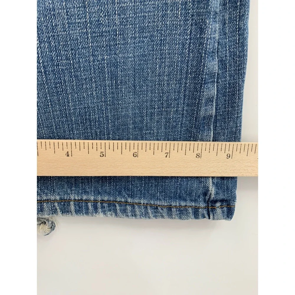 Vintage Levis 527 Jeans Mens 32x30 Blue Low Boot Cut Distressed Fade Y2K Denim